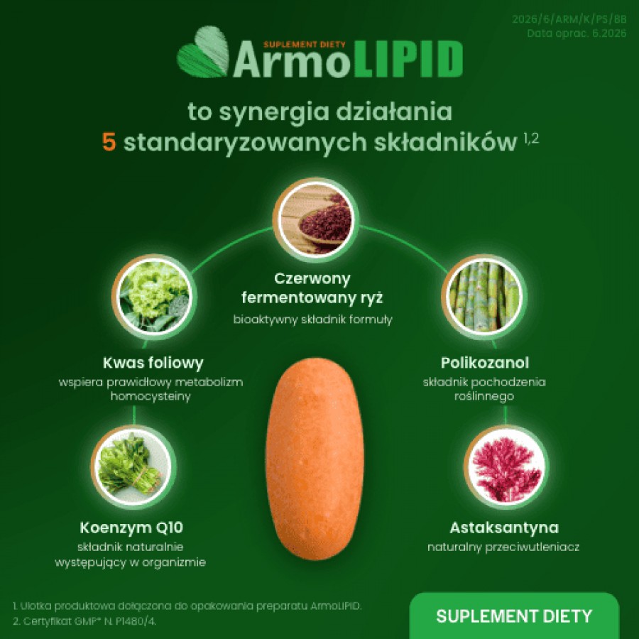 #2 – ArmoLipid, 60 tabl. - Wspomaga obniżanie poziomu cholesterolu LDL