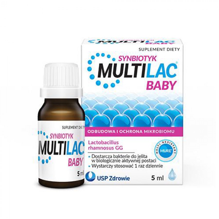 Zdjęcie produktu - 5 Multilac BABY Synbiotyk Krople - 5 ml