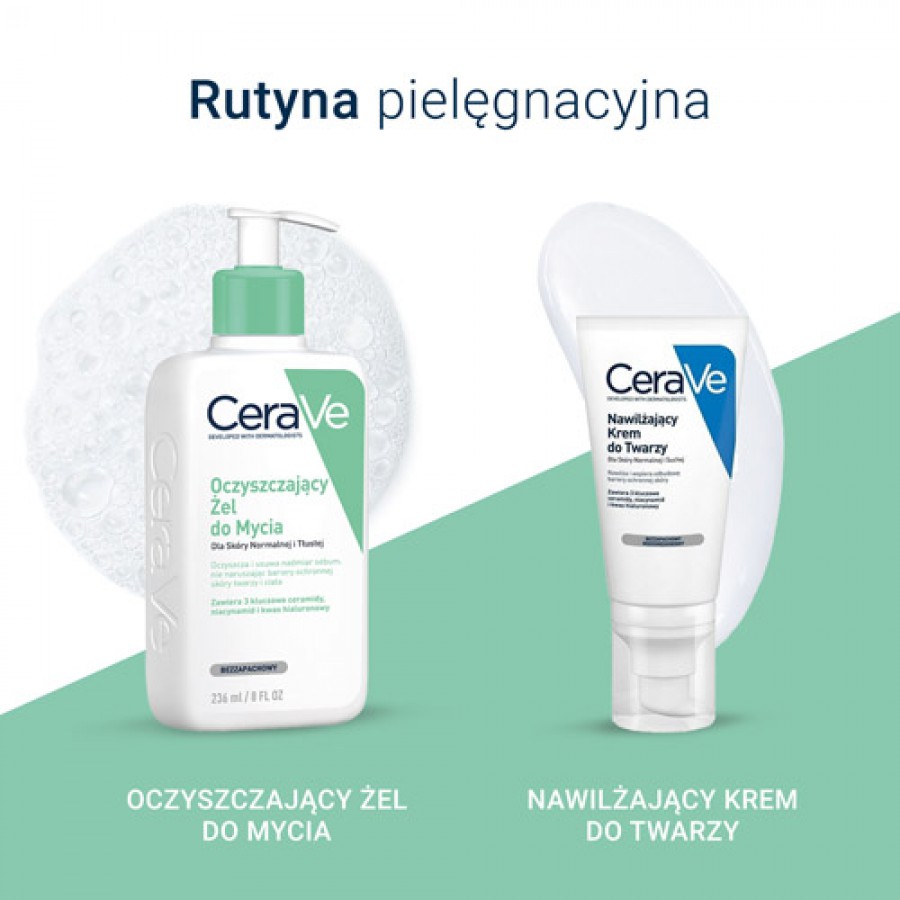 Zdjęcie produktu - 1 CeraVe Oczyszczający żel do mycia dla sk&oacute;ry normalnej i tłustej, 473 ml