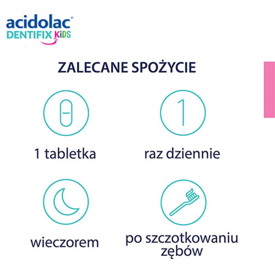 Miniaturka artykułu - #1 Acidolac Dentifix Kids - 30 tabletek