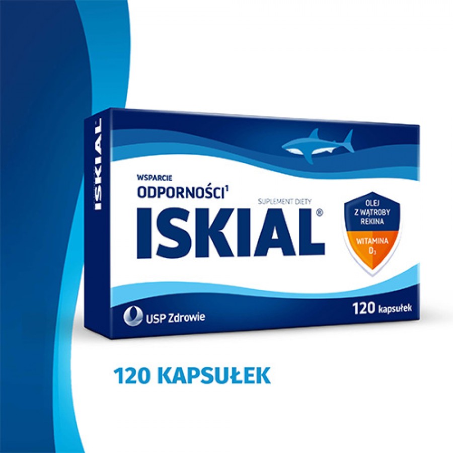 Miniaturka artykułu - #0 Iskial, 120 kaps. - z olejem z wątroby rekina i witaminą D
