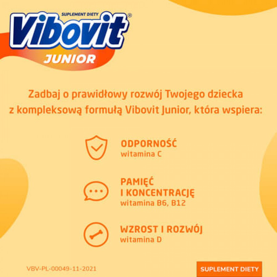 Miniaturka artykułu - #0 Vibovit Junior truskawkowy - 14saszetek