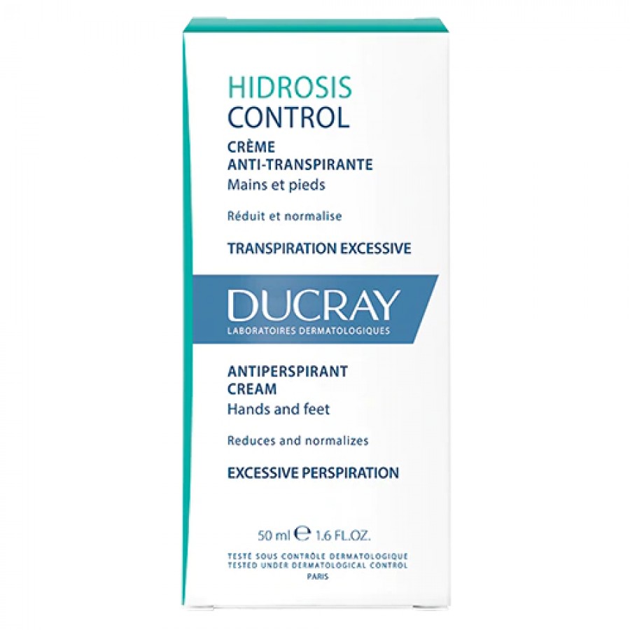 Miniaturka artykułu - #0 DUCRAY HIDROSIS CONTROL Antyperspirant w kremie do rąk i st&oacute;p, 50ml
