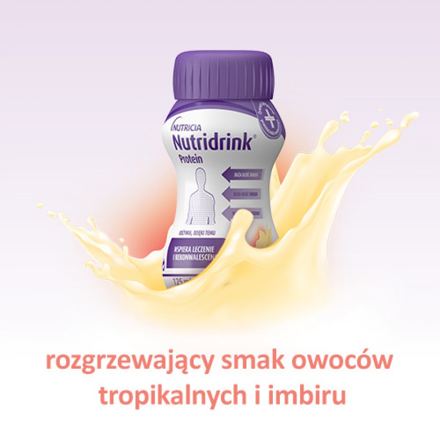 Miniaturka artykułu - #0 Nutridrink Protein rozgrzewający owoce tropikalne i imbir - 4x125ml