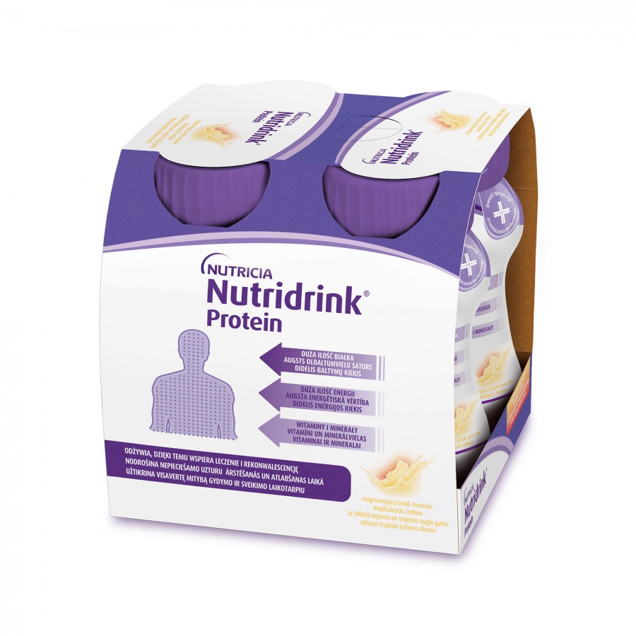 Zdjęcie produktu - 3 Nutridrink Protein rozgrzewający owoce tropikalne i imbir - 4x125ml