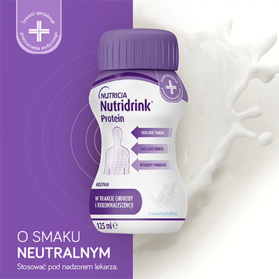 Miniaturka artykułu - #0 Nutridrink Protein smak neutralny, 4x125ml