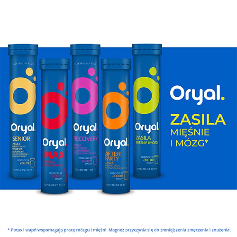 Zdjęcie produktu - 6 Oryal MAX- 15 tabletek musujących