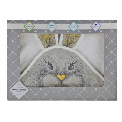 Miniaturka artykułu - #0 BAMBOO LINE Okrycie Kąpielowe KR&Oacute;LIK Ż&oacute;łty 85x85 cm 22493