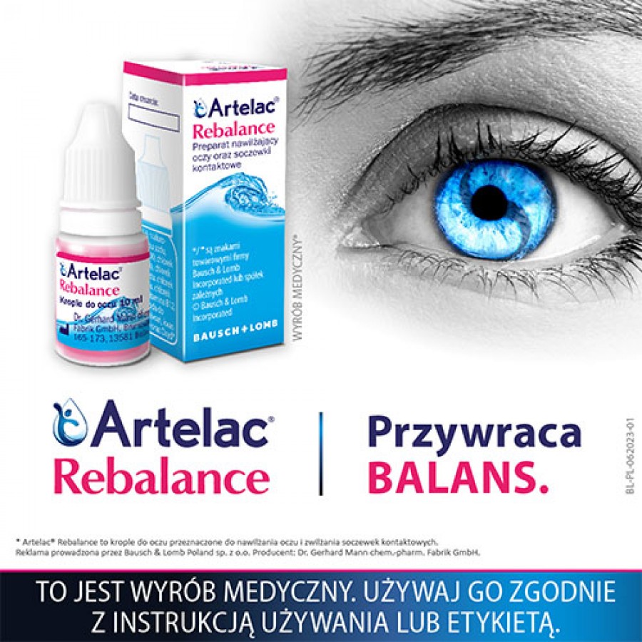 Miniaturka artykułu - #0 Artelac Rebalance krople do oczu, 10 ml