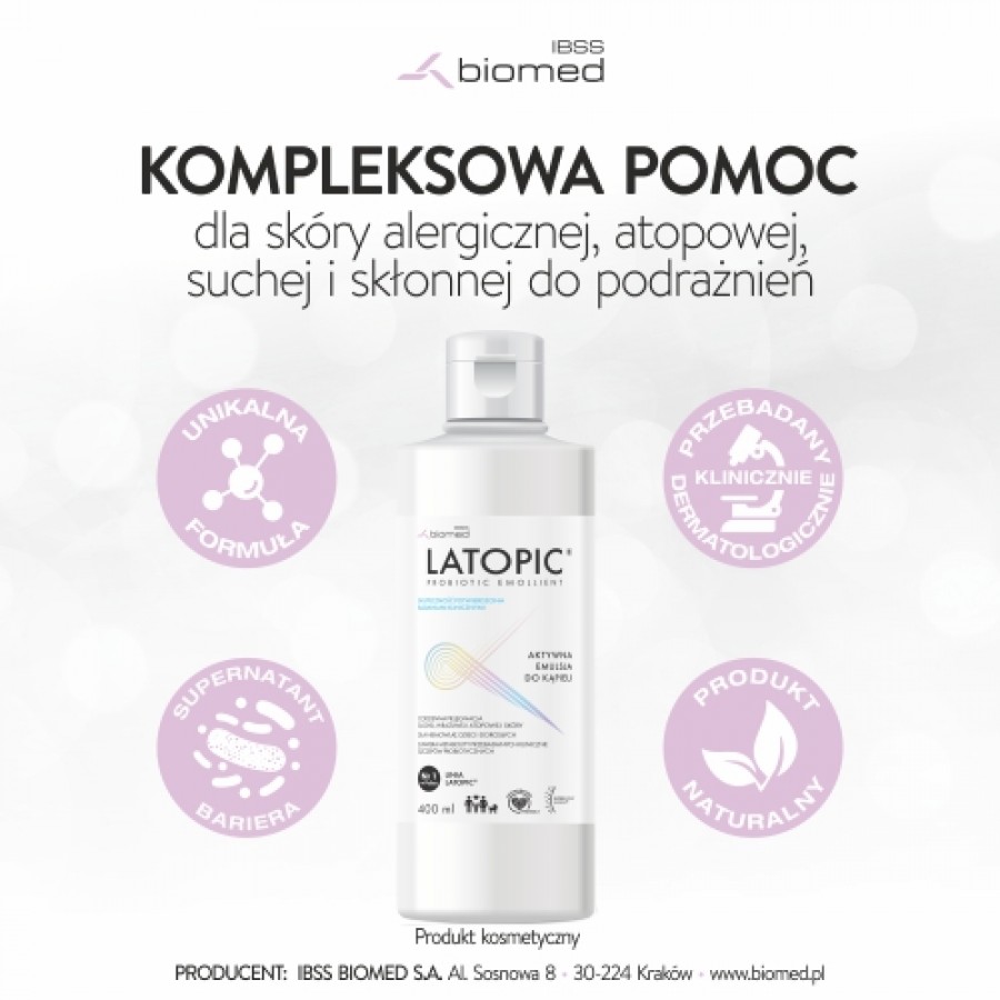 Miniaturka artykułu - #1 Latopic Emulsja do kąpieli, 1000ml