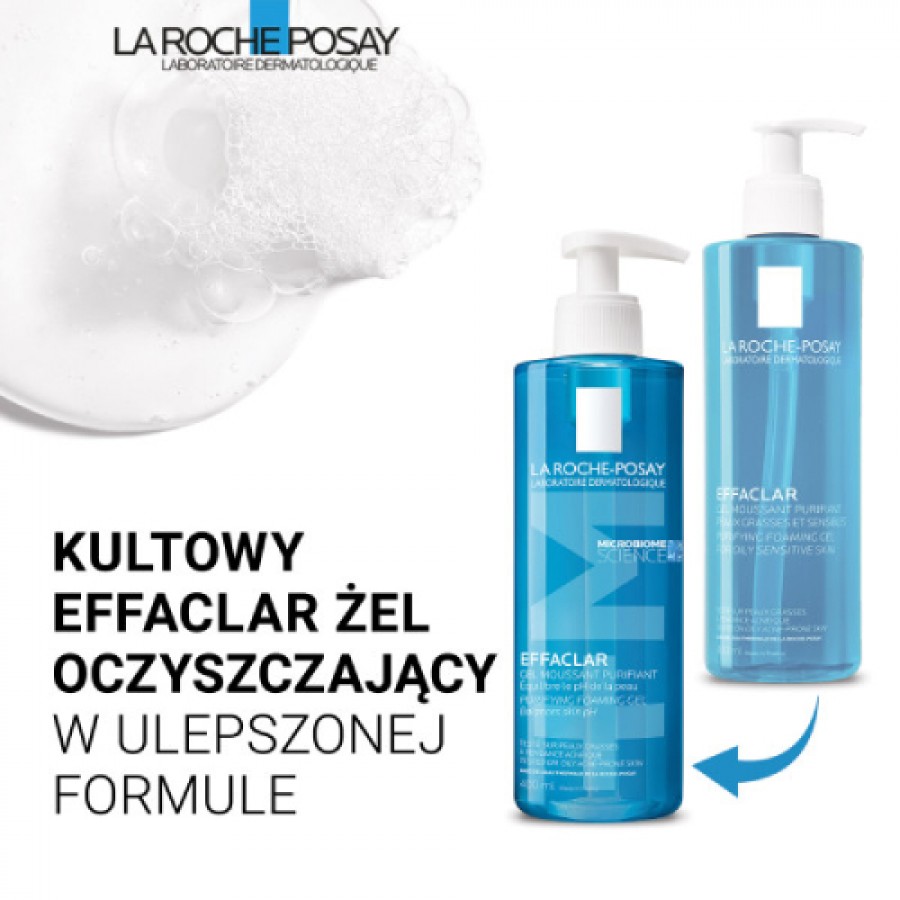 Miniaturka artykułu - #1 La Roche-Posay Effaclar Żel oczyszczający do mycia twarzy, 400 ml