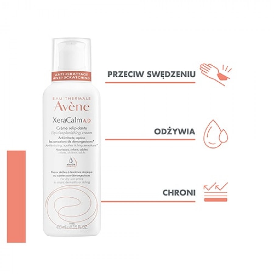 Zdjęcie produktu - 0 AVENE XERACALM A.D Krem uzupełniający lipidy, 400 ml
