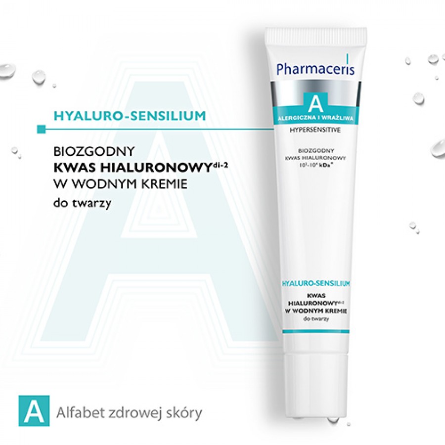 Miniaturka artykułu - #0 Pharmaceris A Hyaluro-SENSILIUM Kwas hialuronowy di-2 w wodnym kremie do twarzy, 40 ml