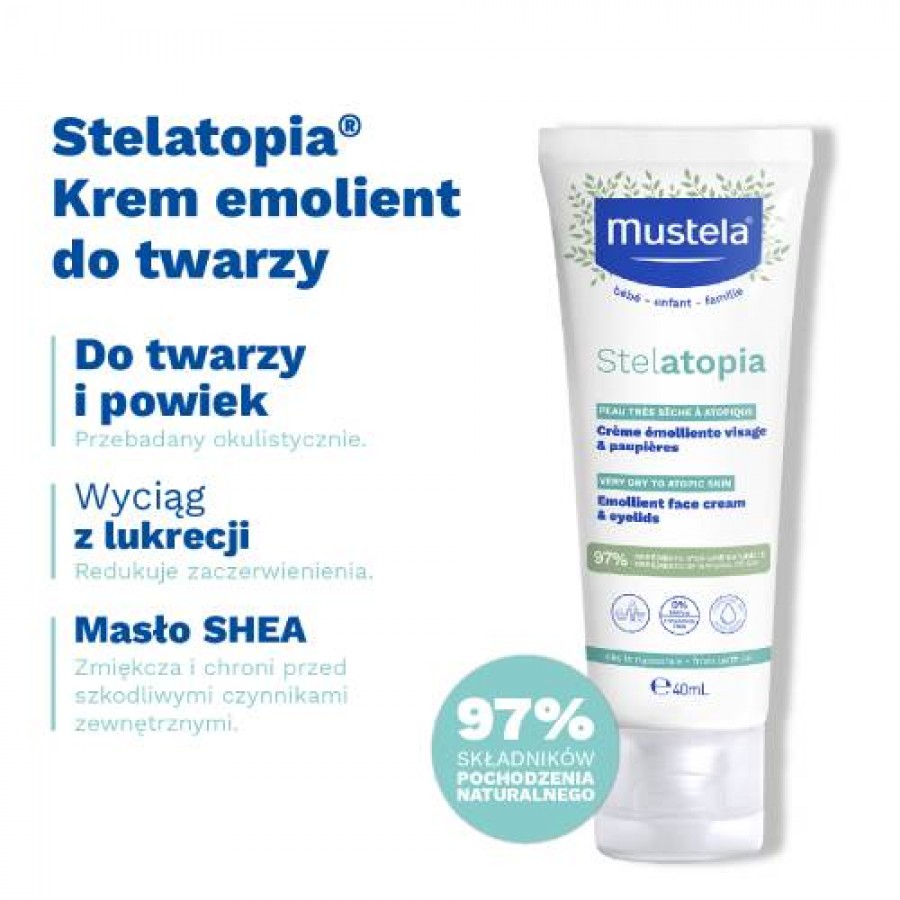 Zdjęcie produktu - 2 MUSTELA Stelatopia Krem do twarzy, 40ml