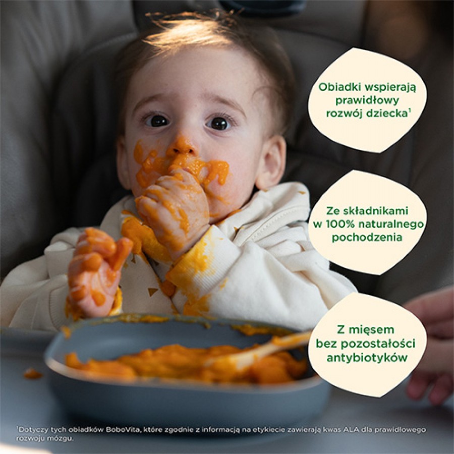 Miniaturka artykułu - #0 BoboVita Warzywa z kurczakiem w pomidorach po 12 miesiącu, 250 g