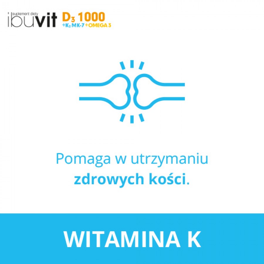 Zdjęcie produktu - 2 Ibuvit D3 1000 + K2 MK-7 Omega 3 - 30kaps.