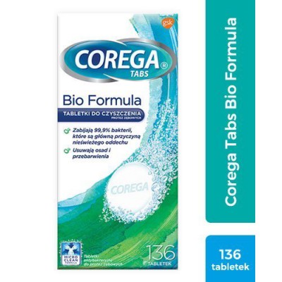 Miniaturka artykułu - #0 Corega Tabs Bio Formula - 136 tab. FORFARM