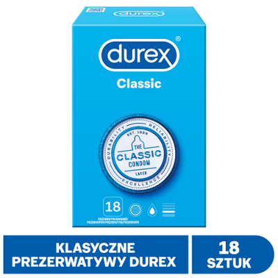 Miniaturka artykułu - #0 DUREX Classic Prezerwatywy, 18 sztuk