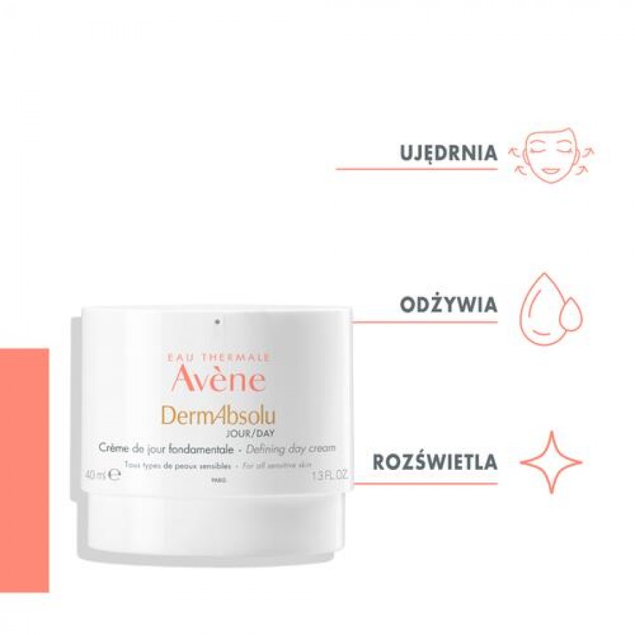 Miniaturka artykułu - #1 AVENE DermAbsolu Krem modelujący owal twarzy na dzień, 40ml