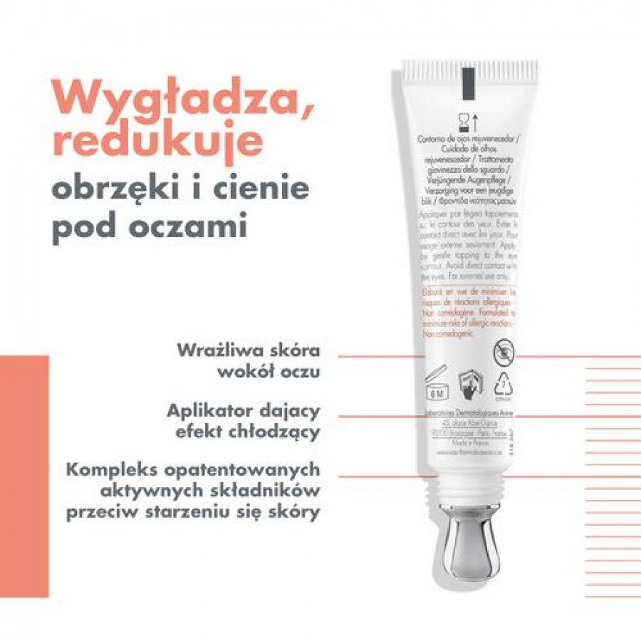Zdjęcie produktu - 1 AVENE DermAbsolu Odmładzający krem pod oczy, 15ml
