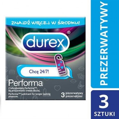 Miniaturka artykułu - #0 DUREX Performa Emoji Prezerwatywy, 3 sztuk