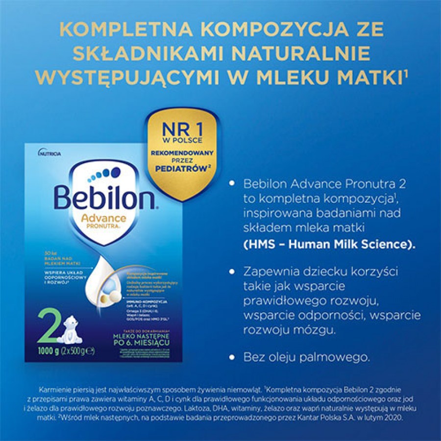Miniaturka artykułu - #1 Bebilon 2 Pronutra Advance proszek - 1000 g