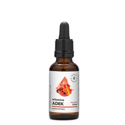 Miniaturka artykułu - #0 Witamina ADEK - A + D3 (2000IU) + E + K2mk7 - krople (30ml)