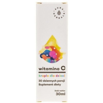 Miniaturka artykułu - #0 AURA HERBALS Witamina C dla dzieci (100mg) krople - 30ml
