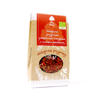 Zdjęcie produktu - 0 Przyprawa pomidorowo - bazyliowa z czosnkiem niedźwiedzim - 40g DARY NATURY