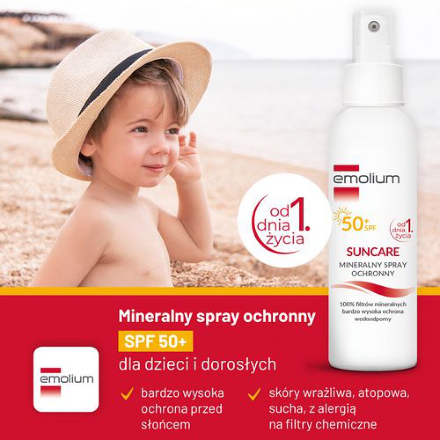 Miniaturka artykułu - #1 EMOLIUM SUNCARE Spray ochronny SPF 50+ - 100ml