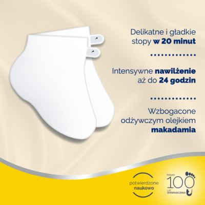 Miniaturka artykułu - #0 SCHOLL Nawilżająca maska do st&oacute;p z olejkiem makadamia - 1szt.