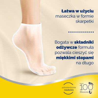 Miniaturka artykułu - #1 SCHOLL Nawilżająca maska do st&oacute;p z olejkiem makadamia - 1szt.