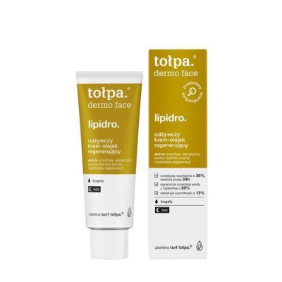 Miniaturka artykułu - #0 Tołpa lipidro, odżywczy krem - olejek regenerujący BOGATY NOC, 40 ml