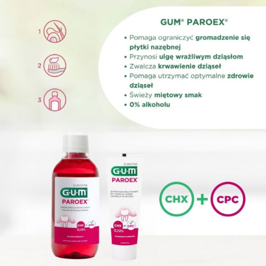 Miniaturka artykułu - #1 Sunstar GUM Paroex 0,12% Pasta do zęb&oacute;w, 75 ml