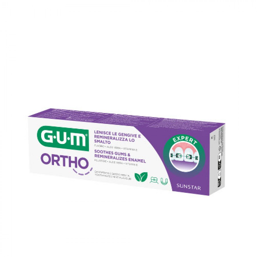 Miniaturka artykułu - #0 Sunstar GUM Ortho Pasta do zęb&oacute;w dla os&oacute;b z aparatem ortodontycznym, 75 ml