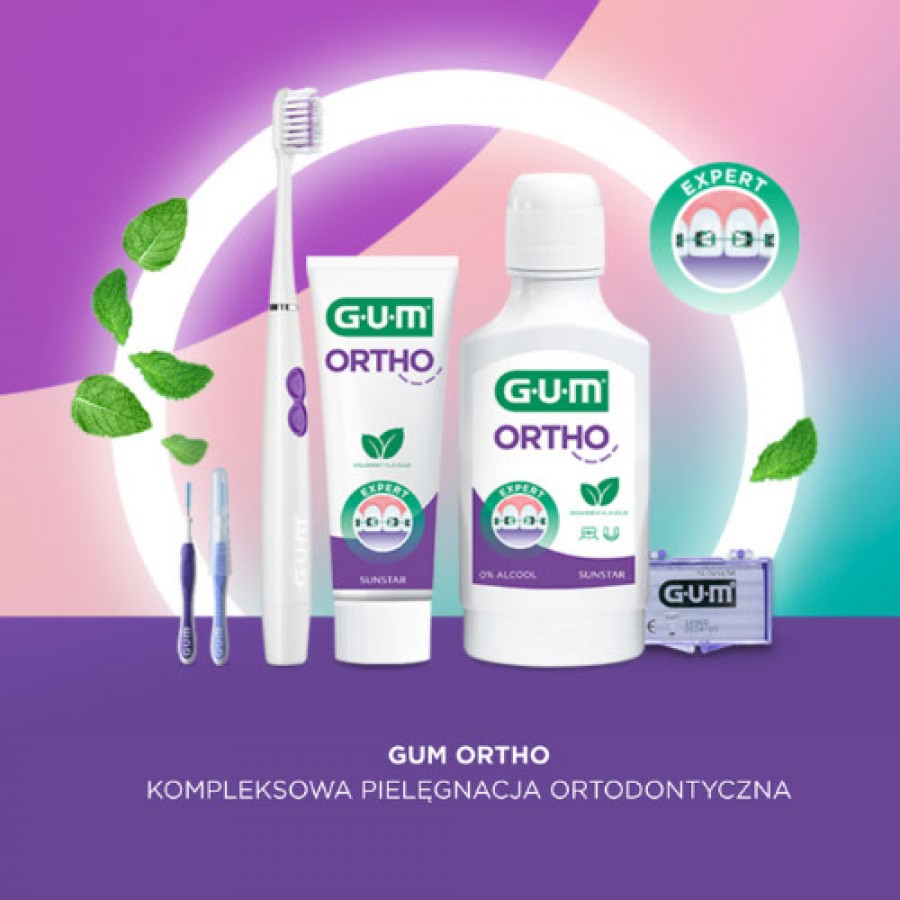 Zdjęcie produktu - 3 Sunstar GUM Ortho Wosk miętowy dla os&oacute;b z aparatem ortodontycznym