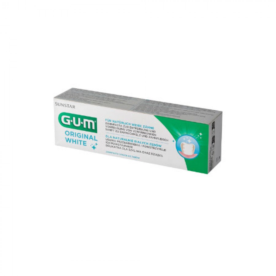 Miniaturka artykułu - #0 Sunstar GUM Original White Pasta do zęb&oacute;w, 75 ml
