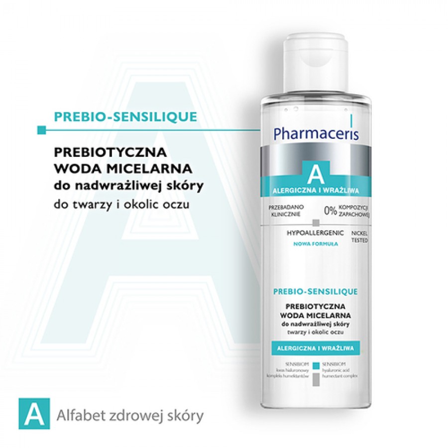 Miniaturka artykułu - #0 PHARMACERIS A Prebiotyczna woda micelarna do nadwrażliwej sk&oacute;ry twarzy i okolic oczu, 200ml