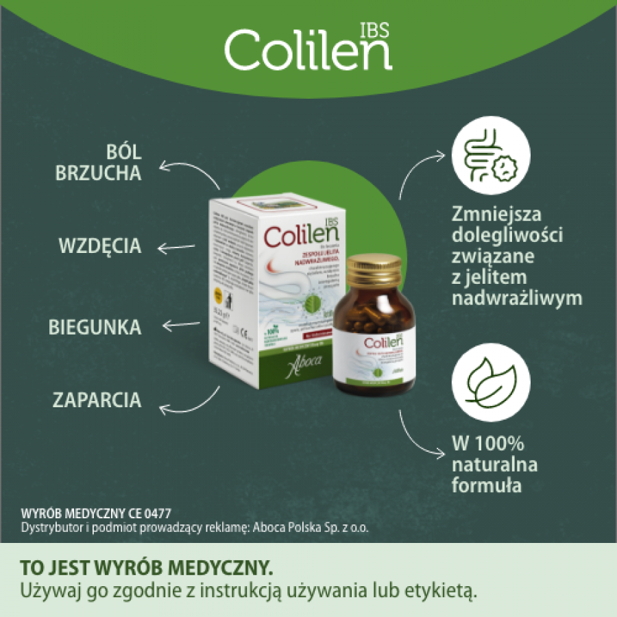 Miniaturka artykułu - #0 COLILEN IBS zesp&oacute;ł jelita drażliwego - 60 kapsułek