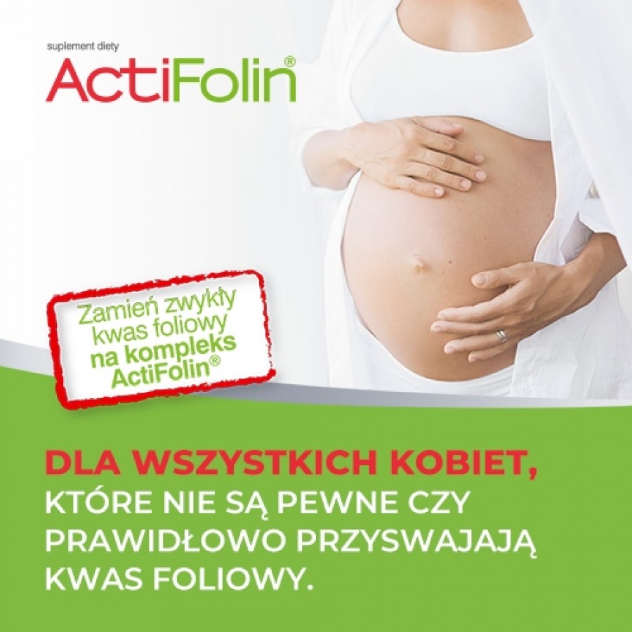 Miniaturka artykułu - #0 POLSKI LEK ActiFolin 0,8 mg - 30 tabletek