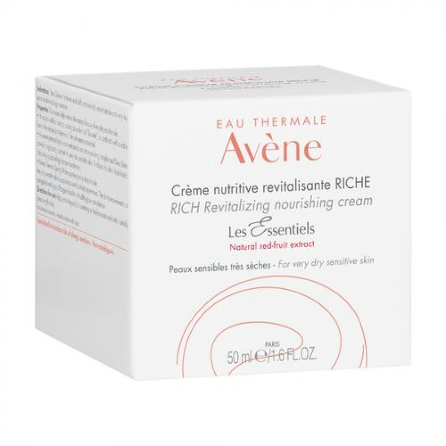 Miniaturka artykułu - #0 AVENE LES ESSENTIELS Odżywczy krem rewitalizujący o bogatej konsystencji, 50 ml
