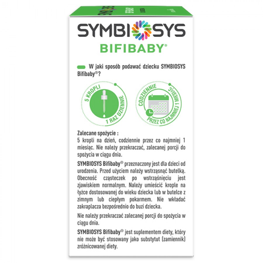 Zdjęcie produktu - 6 SYMBIOSYS Bifibaby krople - 8 ml