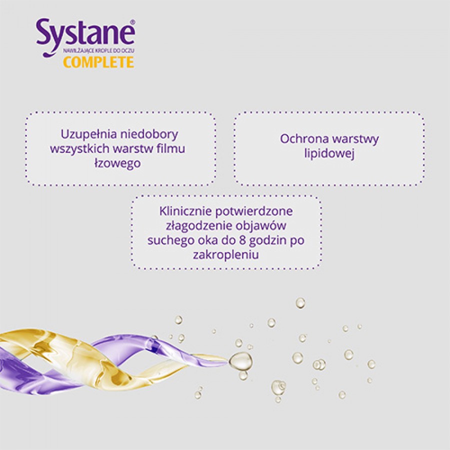 Miniaturka artykułu - #0 SYSTANE Complete nawilżające krople do oczu - 10 ml