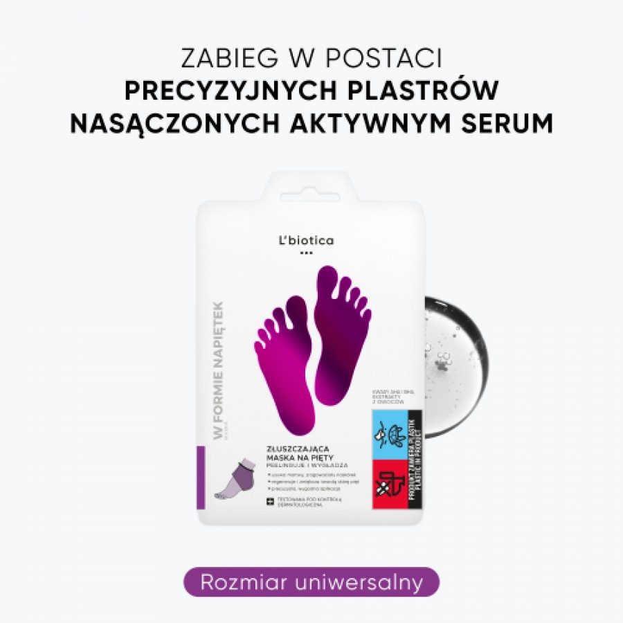 Miniaturka artykułu - #0 L'BIOTICA maska złuszczająca na pięty - 1 para