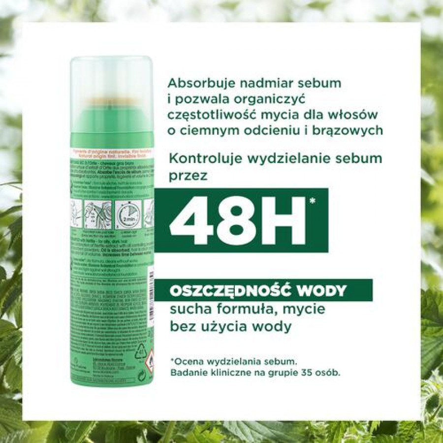 Miniaturka artykułu - #1 KLORANE Szampon suchy z pokrzywą, 150ml