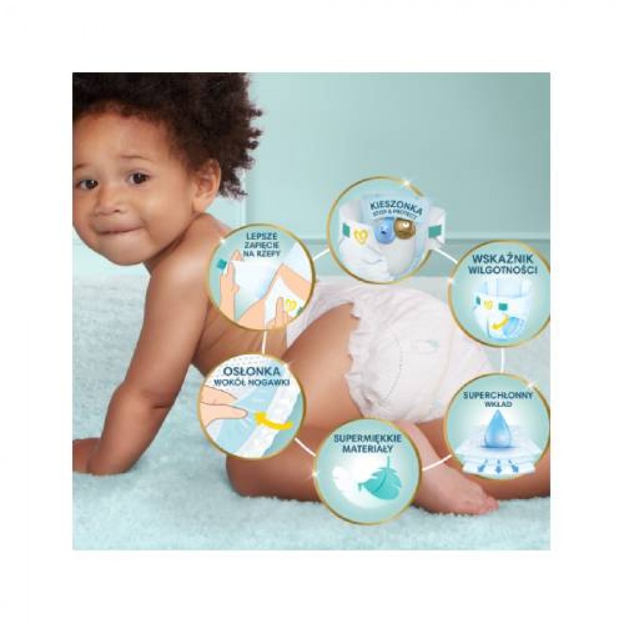Miniaturka artykułu - #1 Pampers Premium Care Pieluszki rozmiar 4, 52 sztuk
