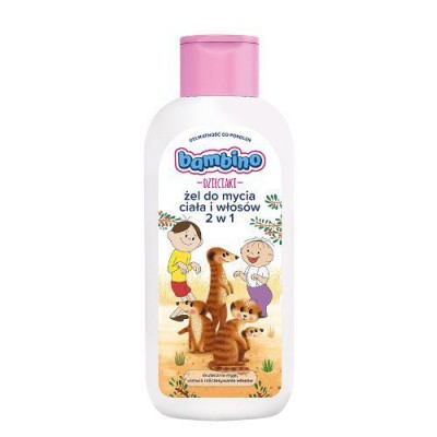 Miniaturka artykułu - #0 Bambino Dzieciaki Żel do mycia ciała i włos&oacute;w 2 w 1-  400 ml