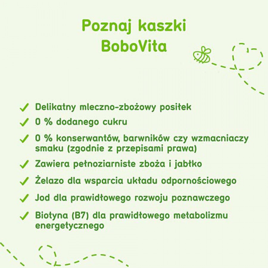 Miniaturka artykułu - #1 Porcja Zb&oacute;ż Mleczna 3 Zboża Ows.Jabł.210g