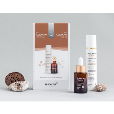 Miniaturka artykułu - #0 SESDERMA AZELAC RU Zestaw EMULSJA ROZŚWIETLAJĄCA SPF50, 50 ml + SERUM, 30 ml