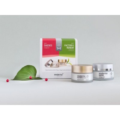Miniaturka artykułu - #0 Sesderma Zestaw odmładzający FACTOR G RENEW, 50 ml + DAESES krem, 50 ml